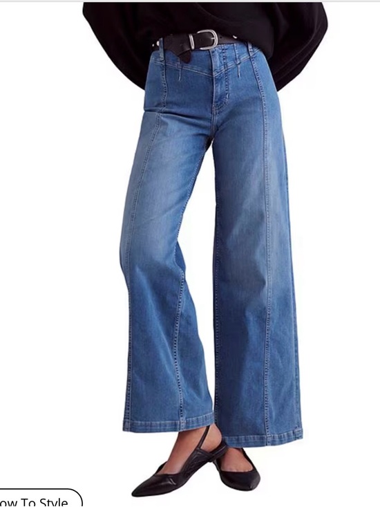 We The Free Denim - We the Free Libre High Rise Wide Leg Stretch Denim Jeans size 31